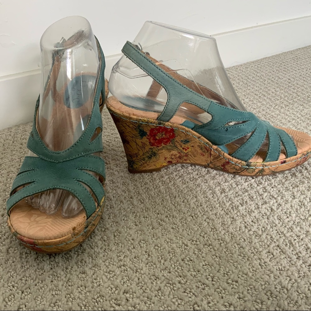 b.o.c. Floral Wedge Sandals